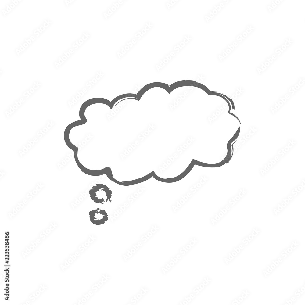 Poster speech think bubbles icon flat icon. single high quality outline symbol of info for web design or mo