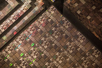 close-up of Silicon wafer
