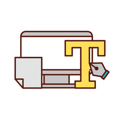 graphic design type tool fountain pen paper