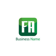 Initial Letter FA Logo Template Design