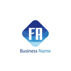 Initial Letter FA Logo Template Design
