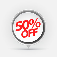 Sale of special offers. Discount with the price is 50 .