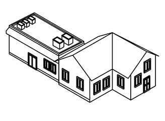 Houses real estate isometric