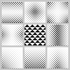 Black and white triangle shape pattern design set