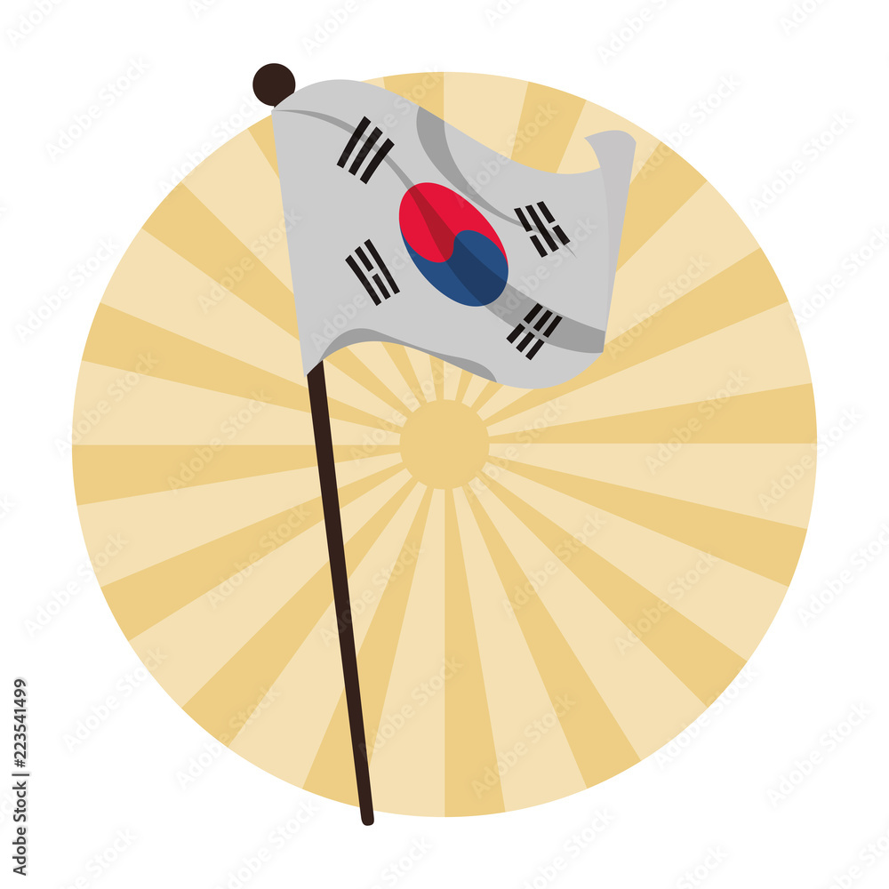 Wall mural korea flag symbol