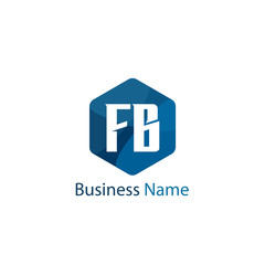 Initial Letter FB Logo Template Design