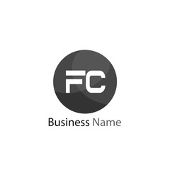 Initial Letter FC Logo Template Design