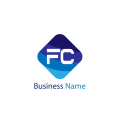 Initial Letter FC Logo Template Design