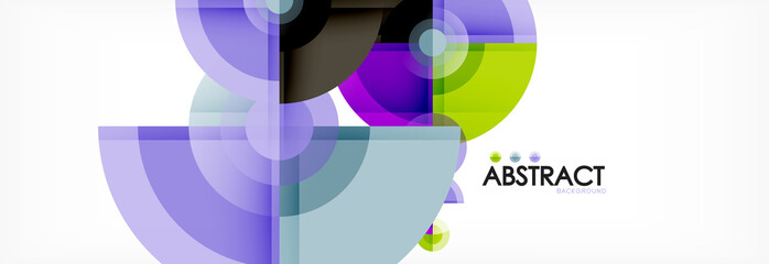 Fototapeta premium Abstract background bright circles geometric design