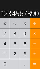 calculator vector illustration on white background, calculator design