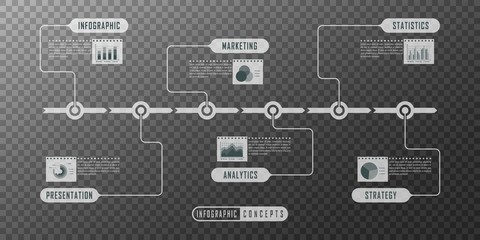 Fototapeta na wymiar Infographic timeline template can be used for chart, diagram, web design, presentation, advertising, history. Vector infographic illustration