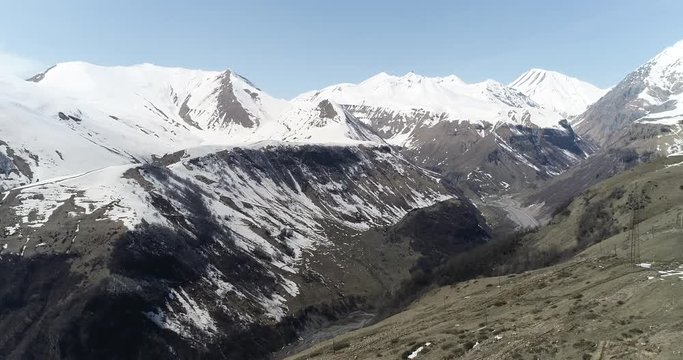 mountains of Georgia with quadrocopter