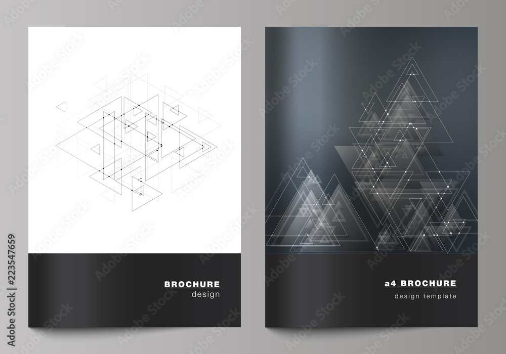 Poster the vector editable layout of a4 format cover mockups design templates for brochure, magazine, flyer