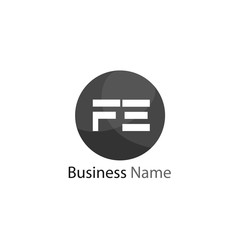 Initial Letter FE Logo Template Design