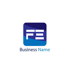 Initial Letter FE Logo Template Design