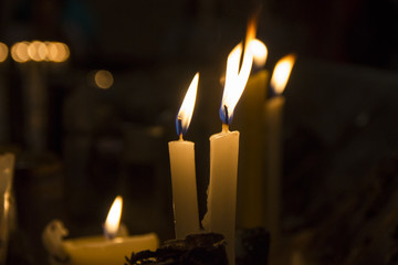 burning candles in northern appearance