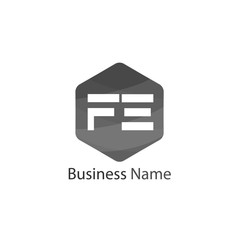 Initial Letter FE Logo Template Design