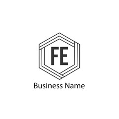 Initial Letter FE Logo Template Design