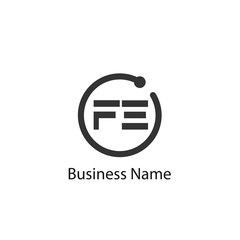 Initial Letter FE Logo Template Design