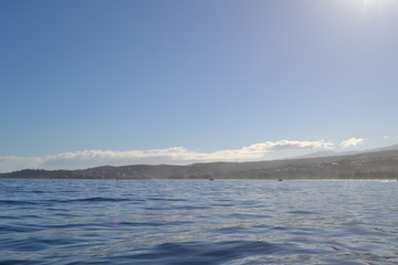 Fototapeta premium la reunion cascade ocean indien paysage magnifique nature 