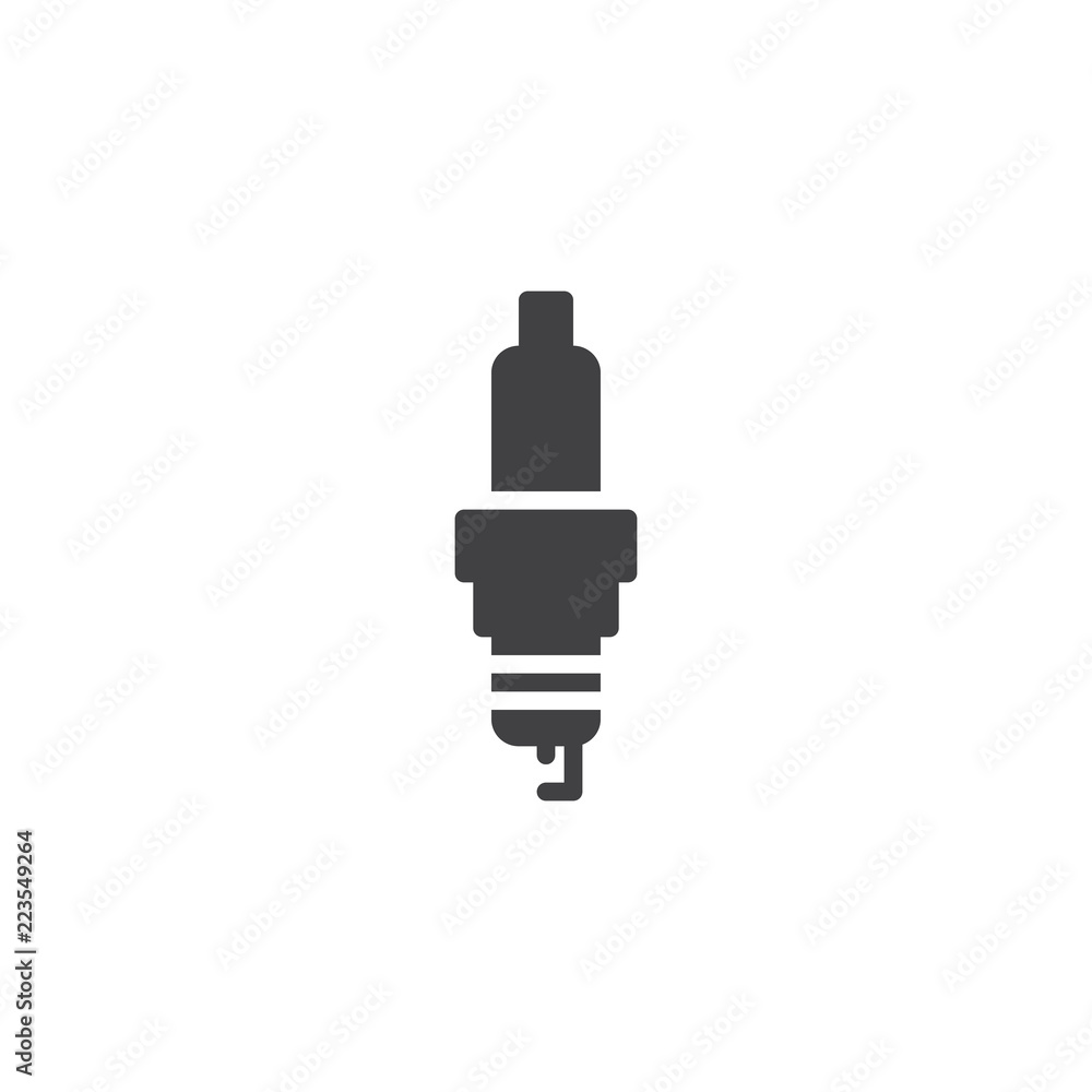 Aufkleber spark plug vector icon. filled flat sign for mobile concept and web design. car ignition simple soli