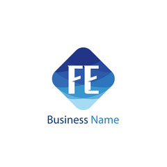 Initial Letter FE Logo Template Design