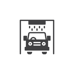Car wash station vector icon. filled flat sign for mobile concept and web design. Auto wash solid icon. Symbol, logo illustration. Pixel perfect vector graphics