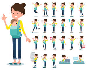 flat type Mother and baby_emotion