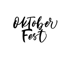 Oktoberfest card. Modern brush calligraphy. 