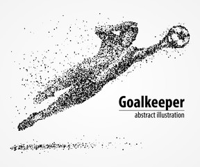 Naklejka na ściany i meble abstract, football, goalkeeper, athlete