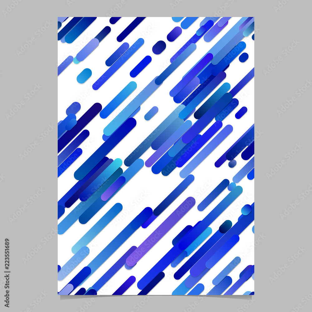 Aufkleber blue modern gradient diagonal stripe pattern brochure background - vector stationery template graphi