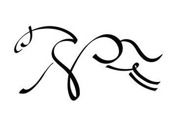 A logo of a racing horse.