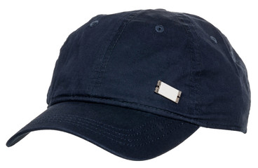 blue baseball cap on white background