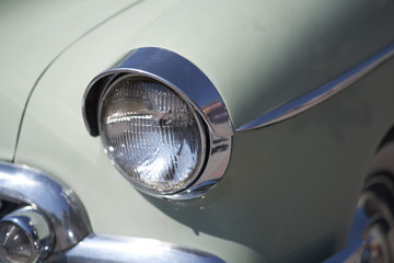 vintage car detail light and turn signal