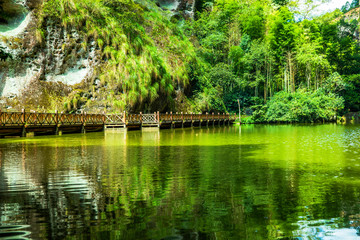 Mountain lake landscape