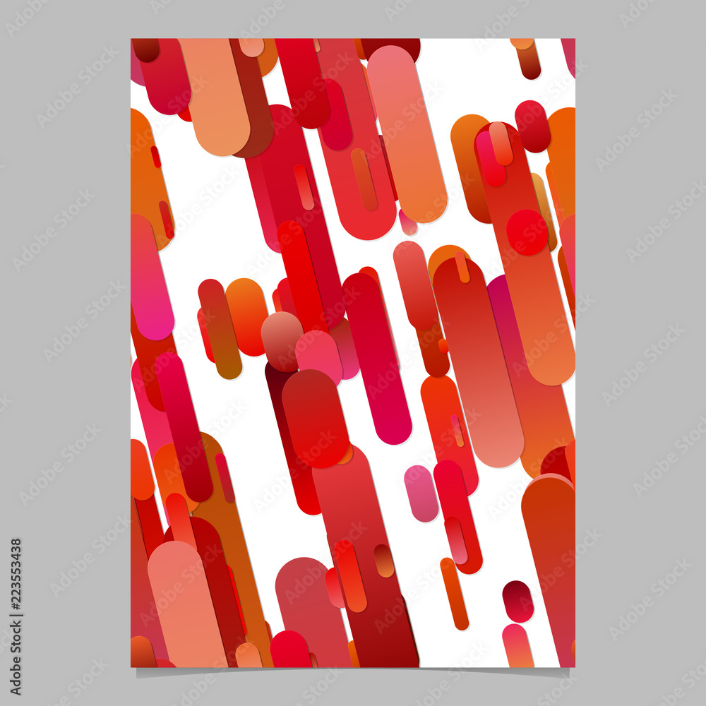 Poster red modern gradient rounded stripe pattern brochure background template - vector stationery design