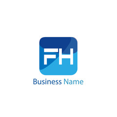 Initial Letter FH Logo Template Design