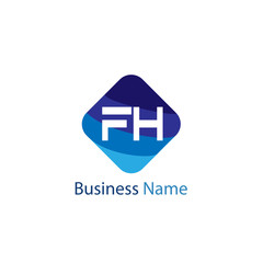 Initial Letter FH Logo Template Design