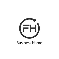 Obraz premium Initial Letter FH Logo Template Design
