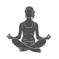 Yoga pose meditating