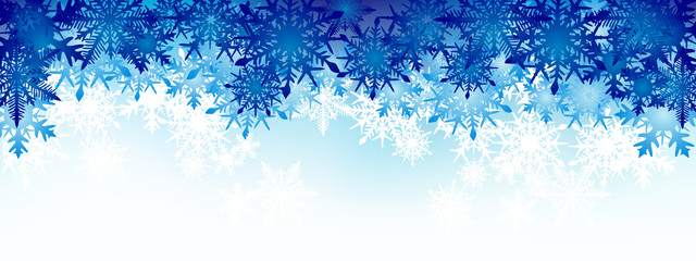 Winter background, snowflakes - vector illustration