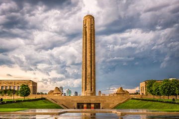 KANSAS CITY, MISSOURI - AUGUST 28, 2018: The National World War I Museum and Memorial in Kansas...