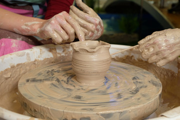 Potter at work
