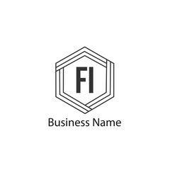 Initial Letter FI Logo Template Design