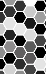 White honeycomb with a gradient color. Isometric geometry. 3D illustration