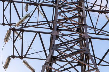 Part of the electric tower