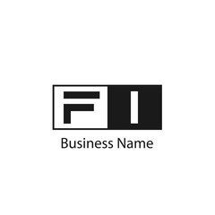 Initial Letter FI Logo Template Design
