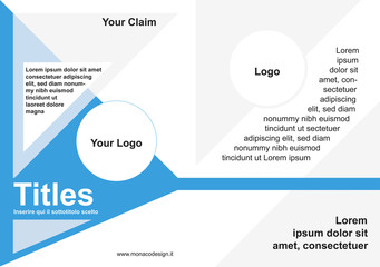 Brochure flyer report design template vector - full Editable in Illustrator 
