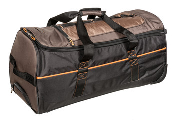 Backpack travel bag on a white background