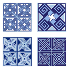 Set of ceramic tile patterns